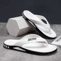 Minimalist new style flip flops men's summer slippers, student Korean version for external wear, non slip toe clip board shoes, beach shoes.