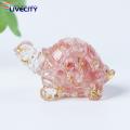 Faux Crystal Turtle Figurine Sparkling Crystal Turtle Figurine Exquisite Resin Tortoise Statue for Home Office Car Decor Southeast Asian Delight Artificial Tortoise Ornament.