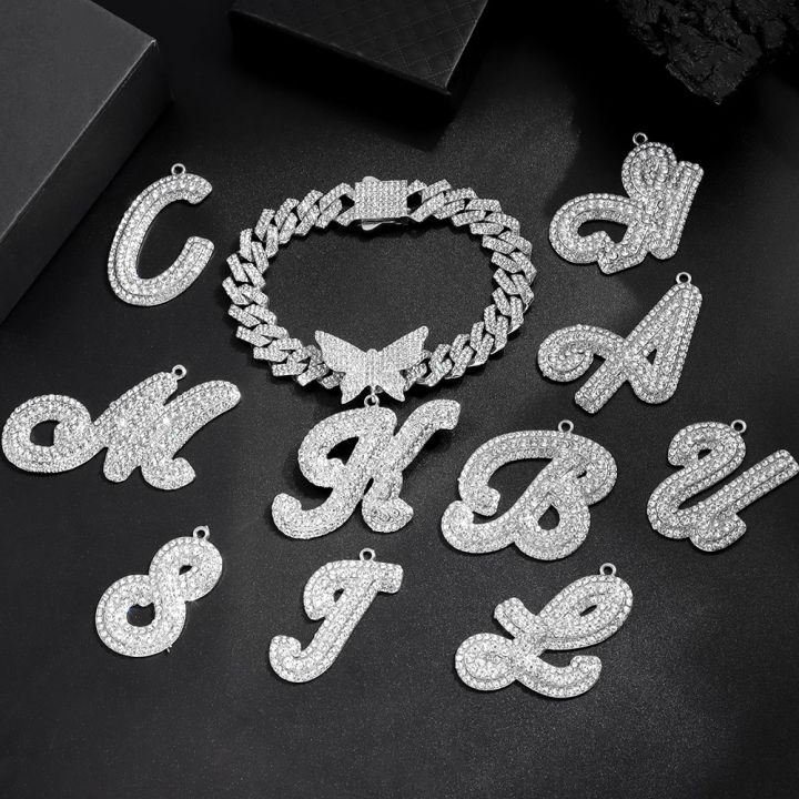 New%20Butterfly%20Letter%20Cuban%20Chain%20Bracelet%20For%20Women%2014MM%20Spring%20Clasp%20Rhombus%20Cuban%20Chain%20Initial%20Bracelet%20Hiphop%20Gift%20Jewelry%20-%20Image%206