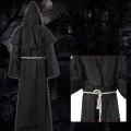 Plague Doctor Costume Bird Mouth Mask Horrible Wizard Cloak Cape Halloween Medieval Hooded Robe Monk Robes Role Playing Men's Cloak Creative Halloween Cosplay Props Steampunk. 