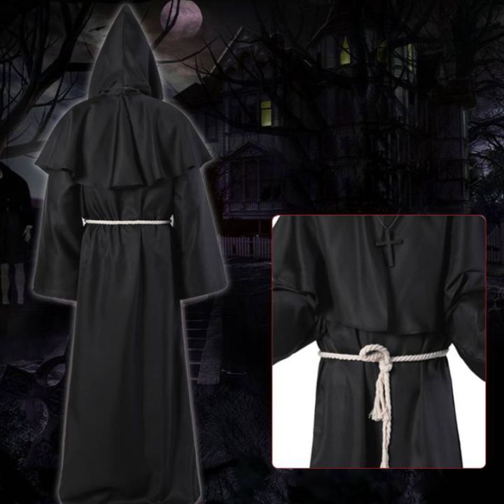 Plague%20Doctor%20Costume%20Bird%20Mouth%20Mask%20Horrible%20Wizard%20Cloak%20Cape%20Halloween%20Medieval%20Hooded%20Robe%20Monk%20Robes%20Role%20Playing%20Men's%20Cloak%20Creative%20Halloween%20Cosplay%20Props%20Steampunk%20-%20Image%207