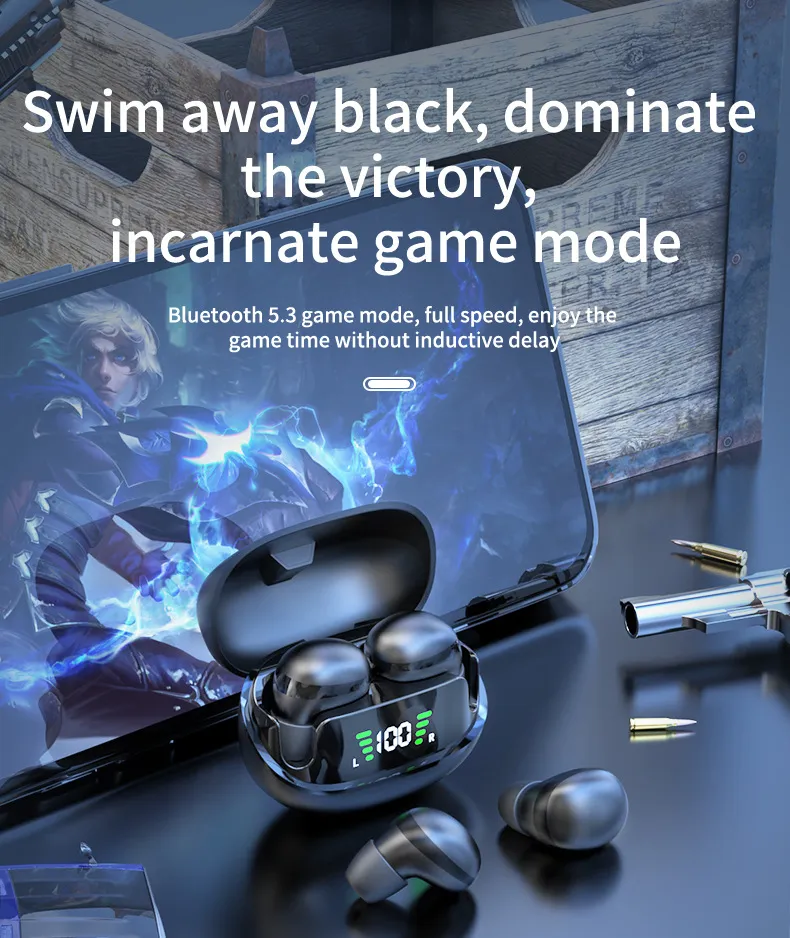 Lesson Invisible New Invisible High Sound Quality Wireless Bluetooth Headset Mini Ultra Sleep Noise Cancelling Work And On