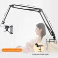 Long Arm Phone Stand Tablet Holder Metal 360 Degree Multi-angle Adjust For 3.5-10.6 inch Desktop Bedside Live Overhead Shot.
