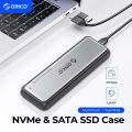 ORICO M.2 SSD Enclosure NVMe SATA Aluminum Alloy 10Gbps Tool Free M2 SSD Case Box for Macbook Pro Laptop Computer Accessories. 