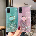 Casinglee for Realme 7 Pro case Shiny Ring Glitter Soft Transparent Holder Stand Back cover with String for Realme7 Pro Phone cases cover Stars Moon Girls. 