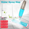 Facilitating your life Water Spray Household Flat Mop Floor Cleaner 360° Spin Head Dust Mop Replaceable Blue.