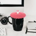 6PCS New Cute Anti-Dust Silicone Glass Cup Cover Coffee Mug Suction Seal Lid Cap Food Grade Creative Round Mug Cover.