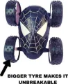 auramini Pack of 2 or 1 Spidy car , moves front or back, flips front or back, easy to use, non toxic, excellent play toy for kids  (Multicolor, Pack of: 2 or 1). 