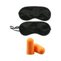 Travel Smart by Conair Eye Mask & Earplug Set, Black. 