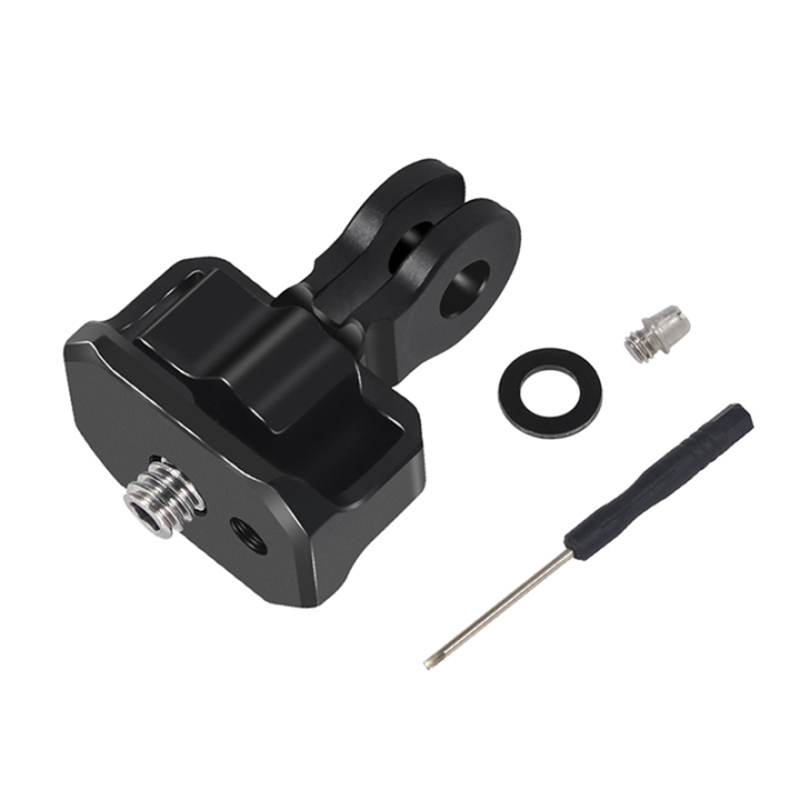 1/4 Inch Screw Tripod Adapter Two-Card 360 Rotating Mount Holder