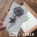 Waterproof Temporary Tattoo Sticker Black Rose Spider Web Design Body Art Tattoo Flash Tattoo Chest Female Male. 