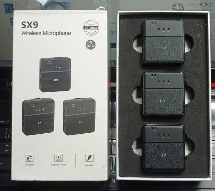 SX9 Dual Wireless Microphone For Type C | Daraz.com.bd