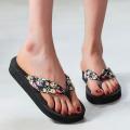 Slippers Platform Flip-flops Sandals Satin Beach Fashion Rainbows For Women Flip Flops House Flip Flops For Women Arch Support. 