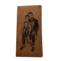 Picture Engraved Wallet PU Leather Wallet Trifold Vertical Custom Photo Wallet Holiday Gift Custom Personalized Wallet for Him.