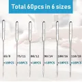 Sewing Machine Needles, 60Pcs Universal Ballpoint Sewing Machine Needles Sewing Machine Accessories for Denim Jeans. 