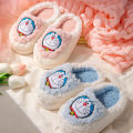 Kawaii Cartoon Anime Doraemon Children's Cotton Slippers Autumn and Winter Baotou Home Girls and Boys Cute Cotton Slippers.