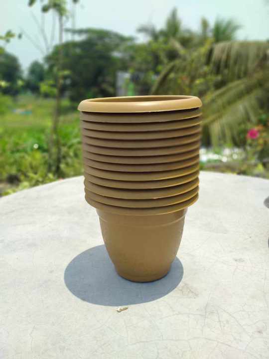 8"%20Esha%20Flowers%20Tob%208%20Pis%20+%20Gift%20(Brown%20Color)%20-%20Image%203