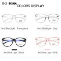 OQ BOGA 4 Anti Blue Light Proof Radiation Computer Glasses Women Men Fashion Eye Protection Oval Full Rim Eyewear. 