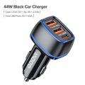 QOOVI 44W Car Charger PD USB Type C 3 Ports Fast Charging USB Quick Charge Phone Charger For iPhone 14 Pro Xiaomi Samsung Huawei. 