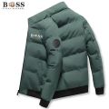 BSS FLEX APPAREL Printed Men's Jacket, Fashionable Casual Thickened Jacket, Standing Collar, Cold Resistant Cotton Jacket,.