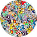 50PCS Anime Pokemon Cute Stickers Decals DIY Notebook Laptop Phone Suitcase Bike Graffiti Funny Cartoon Sticker. 