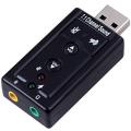 Mini USB 2.0 3D Virtual 480Mbps External 7.1 Channel Audio Sound Card Adapter- black. 