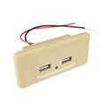 Dual USB Panel 3.1A 12V External Waterproof Charging Port for Car/RV Motorhome Fixed USB Car Charger.