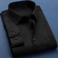 Men's Black Color Long Sleeve Trendy Cotton Shirts.