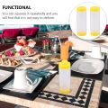2 Plastic Squeeze Bottles Double-Headed Transparent Barbecue Sauce Bottle for Ketchup Seasoning Barbecue Sauce Seasoning. 