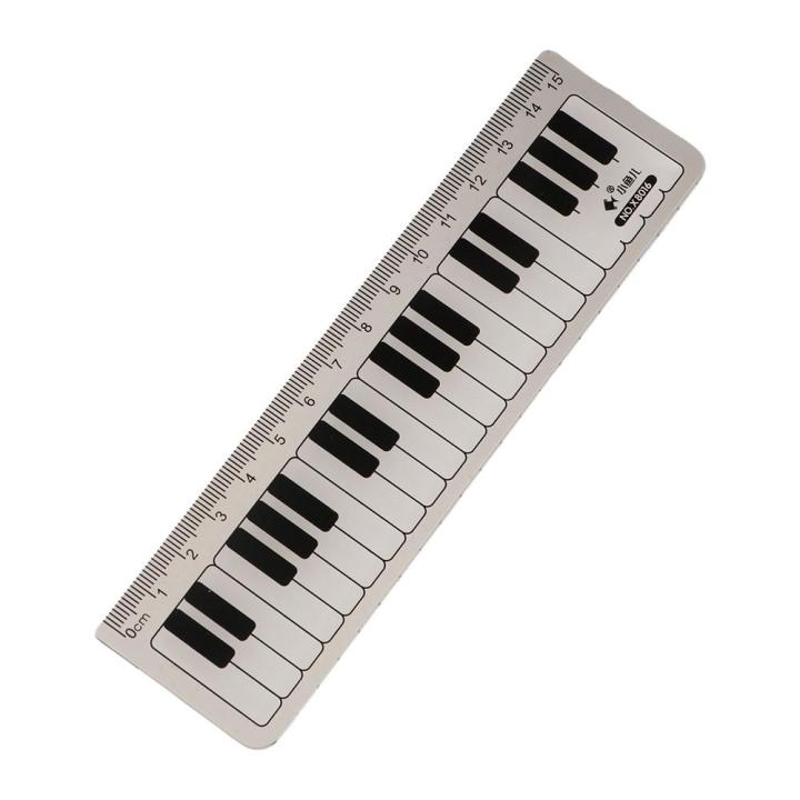 Music Scale Ruler Students Portable Plastic Scale Ruler Stationery 15cm Piano Rule ...