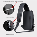 LazzoS -Men's Anti-theft Crossbody Multi-functional Sling Bag - AA121 Fashion Travel Crossbody Bag Messenger Bag USB Fashion BagPack For Bikers. 