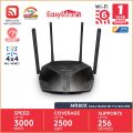 Mercusys MR80X V2.2 AX3000 Dual-Band Wi-Fi 6 Gigabit Router WiFi Speed up to 2402Mbps/5GHz + 574Mbps/2.4GHz, Gigabit 3 LAN Ports, 1 WAN Port Ideal for Gaming.