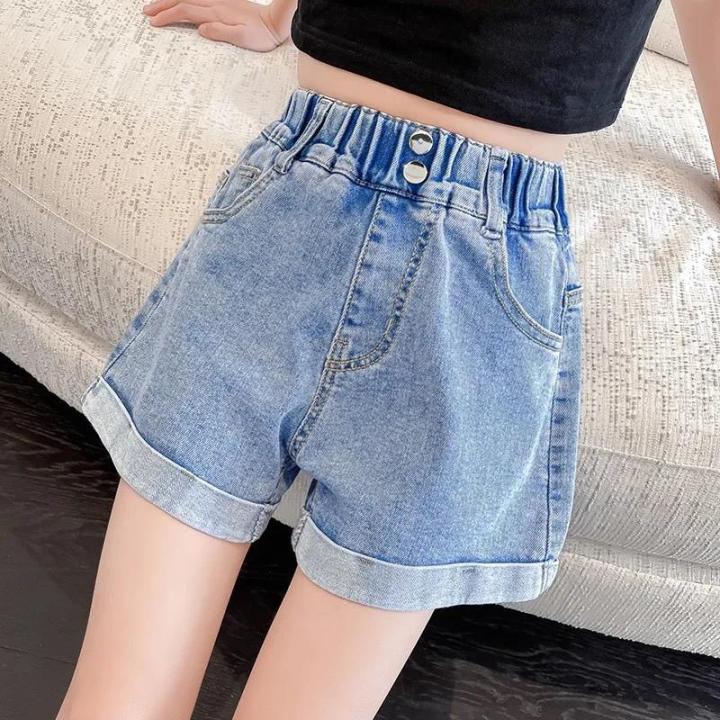 Girls%20Simple%20Denim%20Shorts%202024%20Summer%20New%20Children's%20Casual%20Pants%20Baby%20Style%20Loose%20Summer%20Hot%20Pants%20-%20Image%207