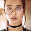New Fashion Round Semi-Rimless S Shape Women EyeGlasses Big Frame Clear Lens Optical Eyewear Men Vintage Anti-Blue Light Glasses. 