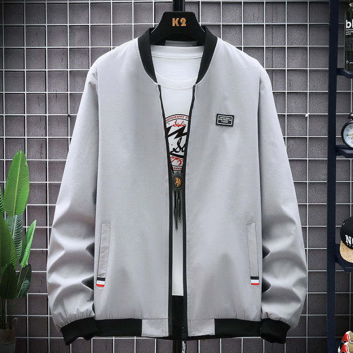 Men's%20Casual%20Long%20Sleeve%20Zipper%20Baseball%20Collar%20Bomber%20Jacket,%20Chic%20And%20Trendy%20Regular%20Fit%20Windbreaker%20Jacket%20For%20Spring%20-%20Image%202