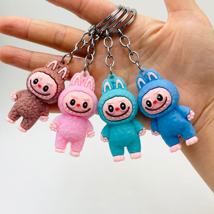 Creative Cartoon Labubu The Monsters Blind Box PVC Flexible Glue Toys Figure Model Toys Bag Pendant Cute Keychain Kids Gifts Conbo