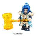 Douluo New World, Poseidon Tang San, Armor, Haotian War Hammer, Assembled Building Block Toys, Third-Party Minifigures Compatible with Lego. 