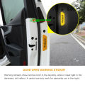 4 pcs x Door Open Reflective Sticker Car Open Safety Warning Decal Strip Reflective Stickers.