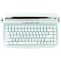 YUNZII ACTTO B303 Midnight Navy Retro Wireless Bluetooth Typewriter Aesthetic Keyboard with Integrated Stand for Multi-Device. 