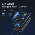 Awei P6K 20000mAh Powerbank 2.1A Fast Charging Dual USB Port Micro USB and Type C Input Portable Power Bank.