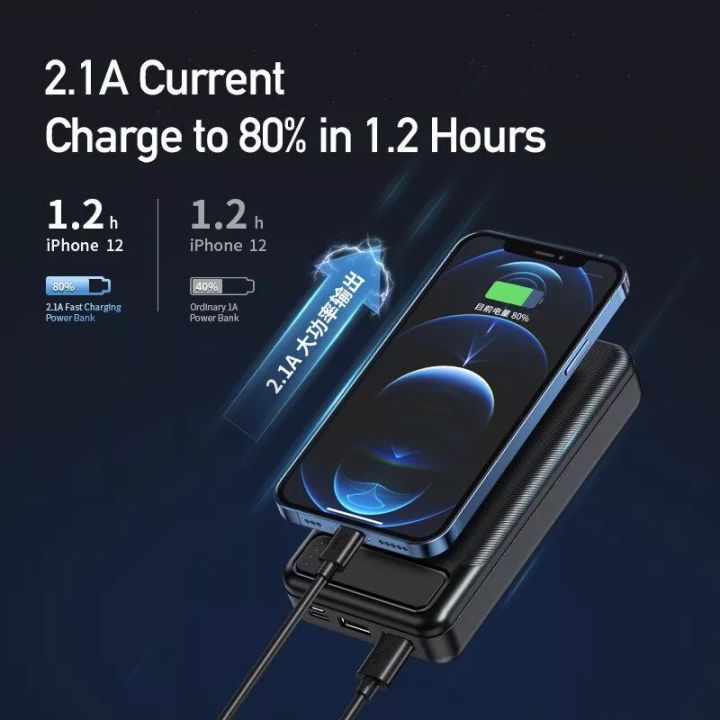 Awei%20P6K%2020000mAh%20Powerbank%202.1A%20Fast%20Charging%20Dual%20USB%20Port%20Micro%20USB%20and%20Type%20C%20Input%20Portable%20Power%20Bank%20-%20Image%206