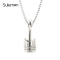 Mini Engine Piston Pendant Stainless Steel Necklace Biker Motorcycle Enthusiast Torque Necklaces Men Punk Rocking Jewelry SN63. 