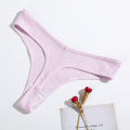 Pack Of 3- Pure Cotton Temptation V Female T-back 8 colors Available Girls Underwear Fashion Solid Color T Pants Ladies. 