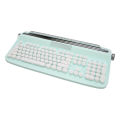 Wireless Typewriter Keyboard Retro Style 104 Keys BT5.0 Integrated Stand Tablet Keyboard for Smart Phone Laptop Green.