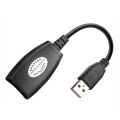 Cat6/Cat5/Cat5e 6 LAN Ethernet Network Extension Cable with USB 2.0 Male to Female Adapter.