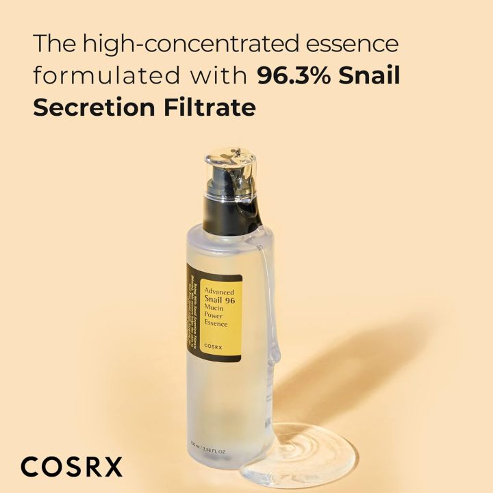 COSRX%20Snail%20Mucin%2096%25%20Power%20Repairing%20Essence%203.38%20fl.oz%20100ml,%20Hydrating%20Serum%20for%20Face%20with%20Snail%20Secretion%20Filtrate%20for%20Dull%20Skin%20&%20Fine%20Lines,%20Korean%20Skincare%20-%20Image%208