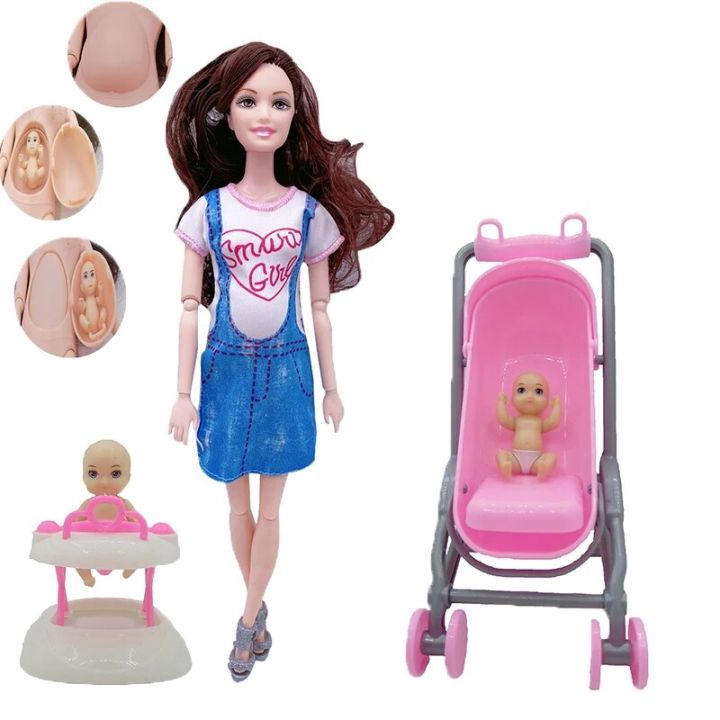 %E3%80%90The%20road%20to%20happiness%20Store%E3%80%9111.5%20"Inch%20Solid%20Barbies%20Pregnant%20Barbies%20Doll%20+%202"%20Doll%20+%20Suitcase%20Toys%20Package%20Doll%20Accessories%20-%20Image%206