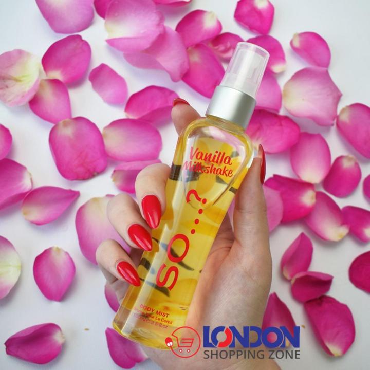 Body Mist By So Womens Vanilla Body Mist Fragrance Spray 100ml UK