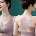 Women underwear Butterfly pattern bra seamless bra gathered breathable bra women underwear Front Buckle bra beautiful back bra wrapped chest push up bra Orthostatic posture bra.