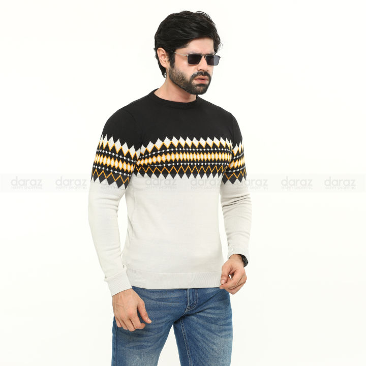 Premium%20Quality%20Silver%20Black%20Color%20Cotton%20Wool%20And%20Spandex%20Full%20Sleeve%20jacquard%20Sweater%20For%20Men%20-%20Image%204